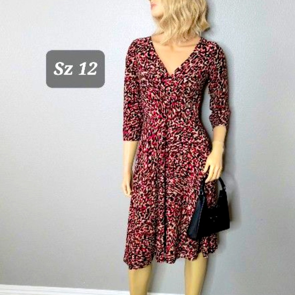 Multicolor V neck Dress